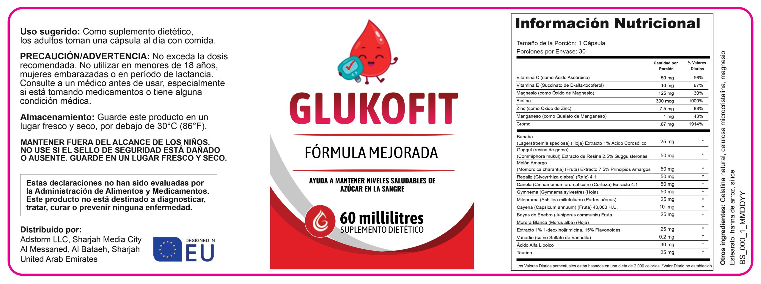 Ingredientes de Glukofit